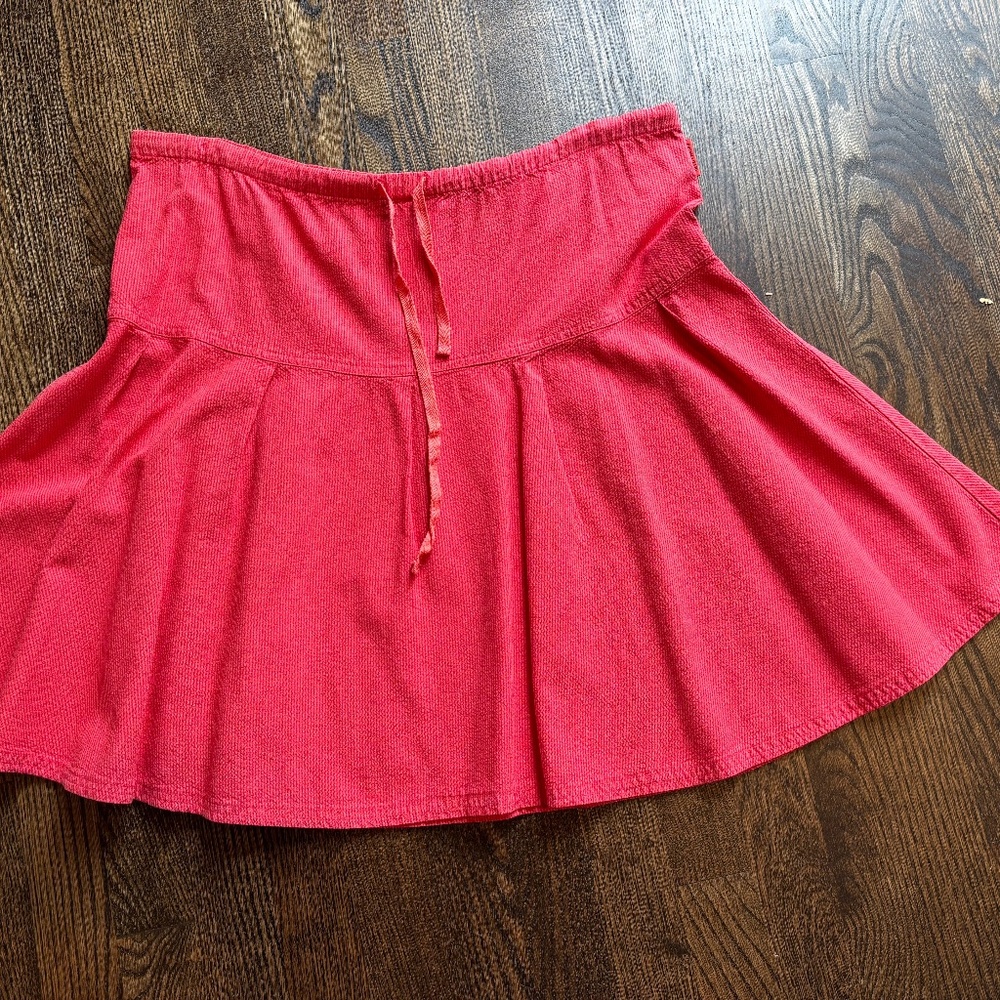Vintage Oleg Cassini Weekend striped drawstring skirt